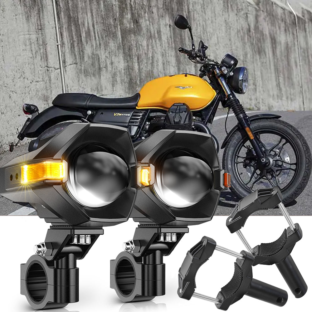 2017 Moto Guzzi V7 III Motorcycle LED Spotlight Light 3+5 Light Modes MT8 Series