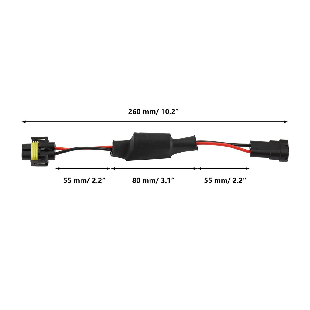 H11 C15-Model Decoder Enhanced LED DRL Fog Light Canbus Load Resistor Conversion Kit 2pcs/Set