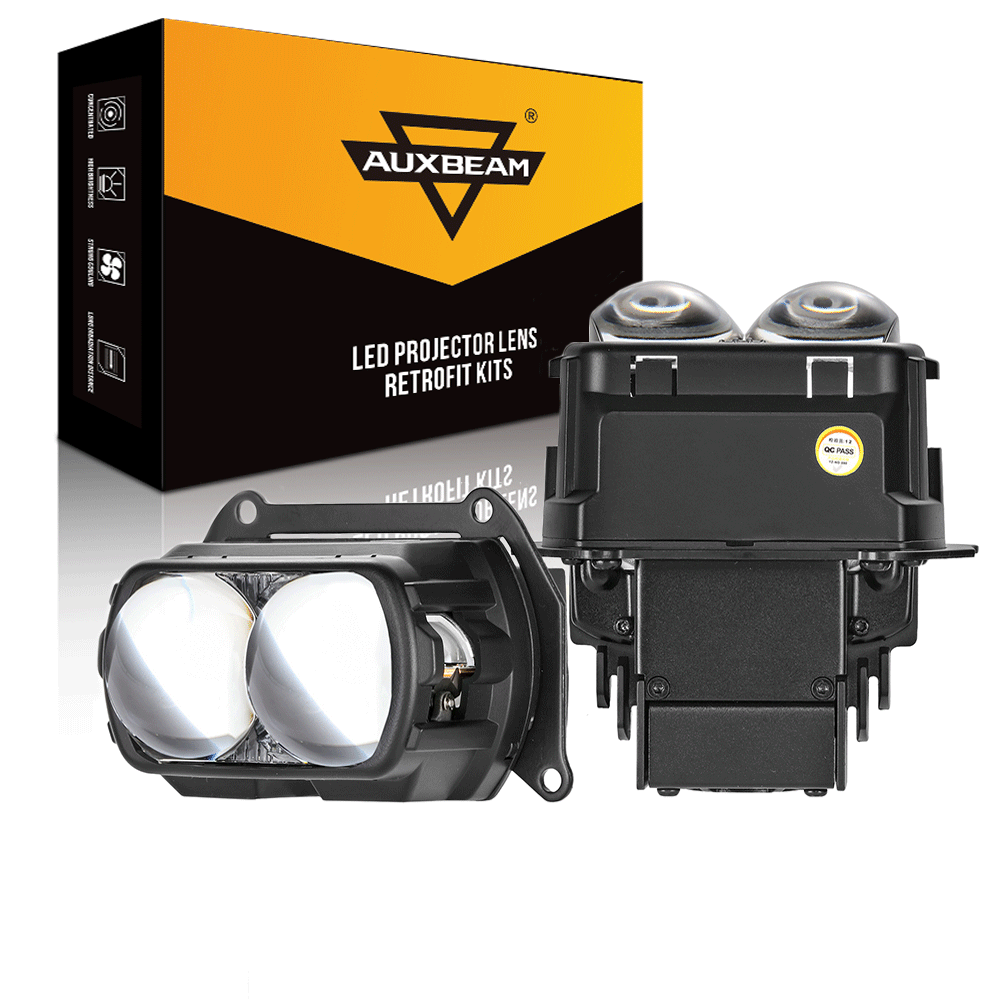 🆕3.5 inch 132W Hyperbolic Rectangular Bi-LED Projector Lens Headlight K9 Series, Retrofit Cutting Installation for Cars | 2pcs/Set