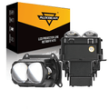 🆕3.5 inch 132W Hyperbolic Rectangular Bi-LED Projector Lens Headlight K9 Series, Retrofit Cutting Installation for Cars | 2pcs/Set