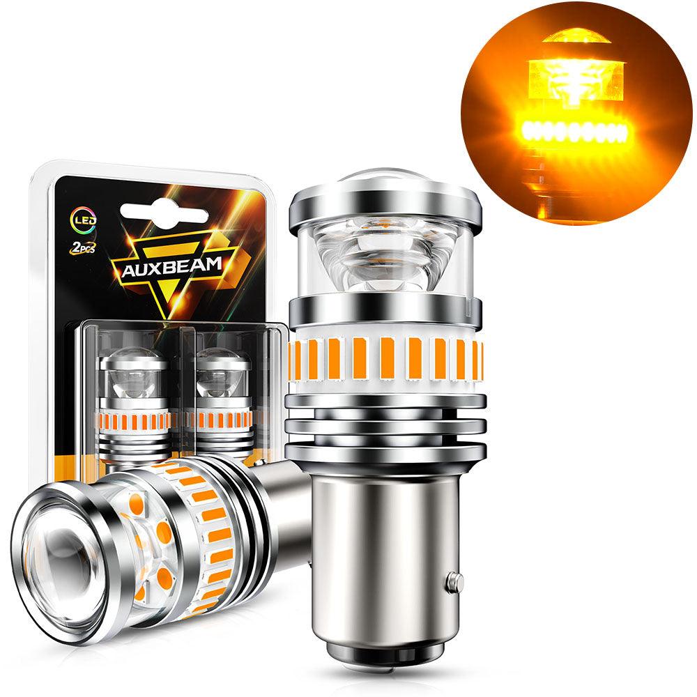 1157 BAY15D LED Turn Signal Light Rear/Front, Side Marker Light Bulbs 11W 4000LM 3500K Amber B1 Series | 2 Bulbs