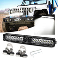22 Inch 5D-PRO Series 22000LM Spot Beam Off Road Led Light Bar+Universal Mounting Brackets Adjustable Pillar Hood