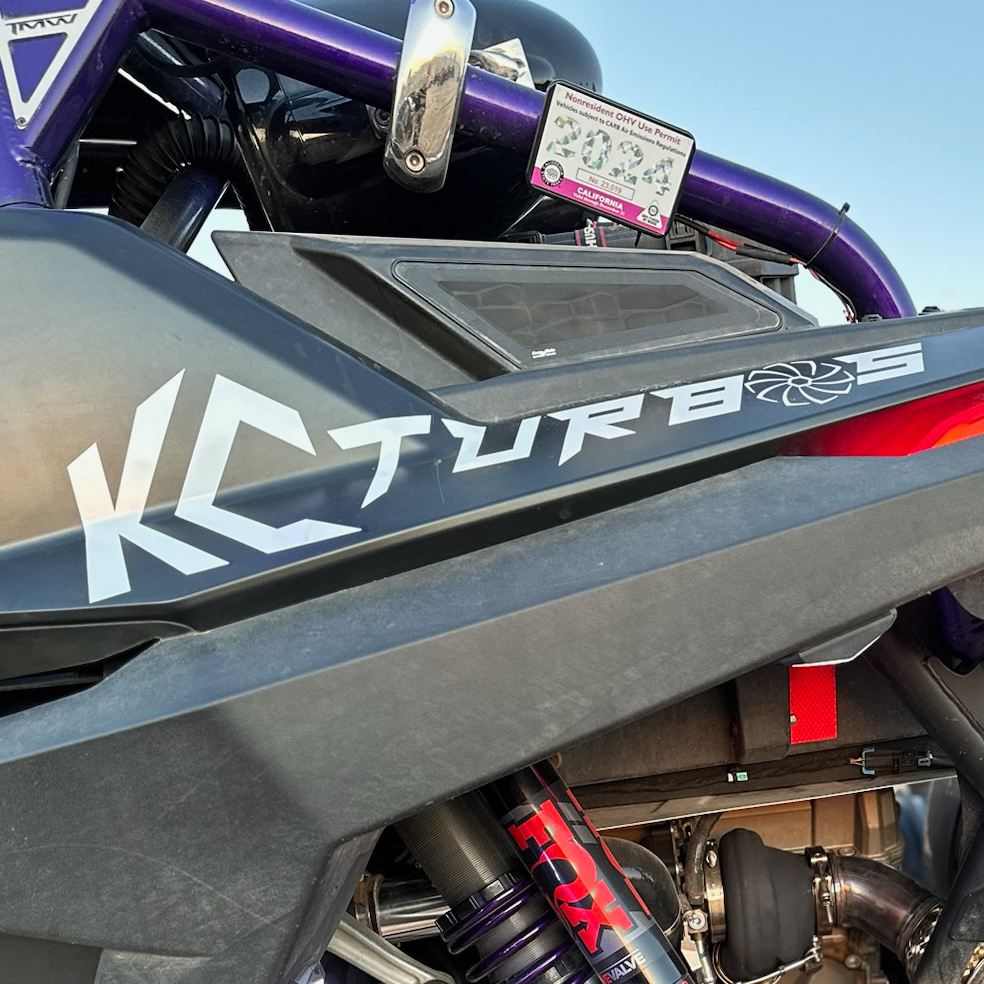 24" White KC Turbos Logo Sticker