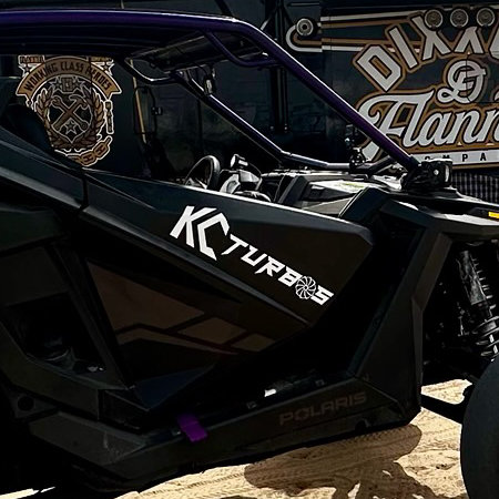 24" White KC Turbos Logo Sticker