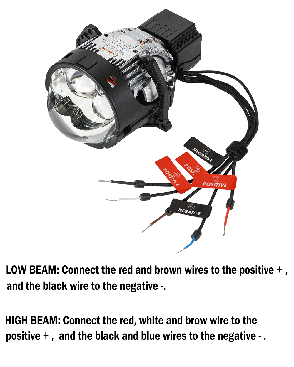 🆕3 Inch 158W Ultra-Brightness & Wider Light Pattern Triple Direct Bi-LED Projector Lens Headlight K9 Series- Retrofit Cutting Installation for Car | 2PCS/Set