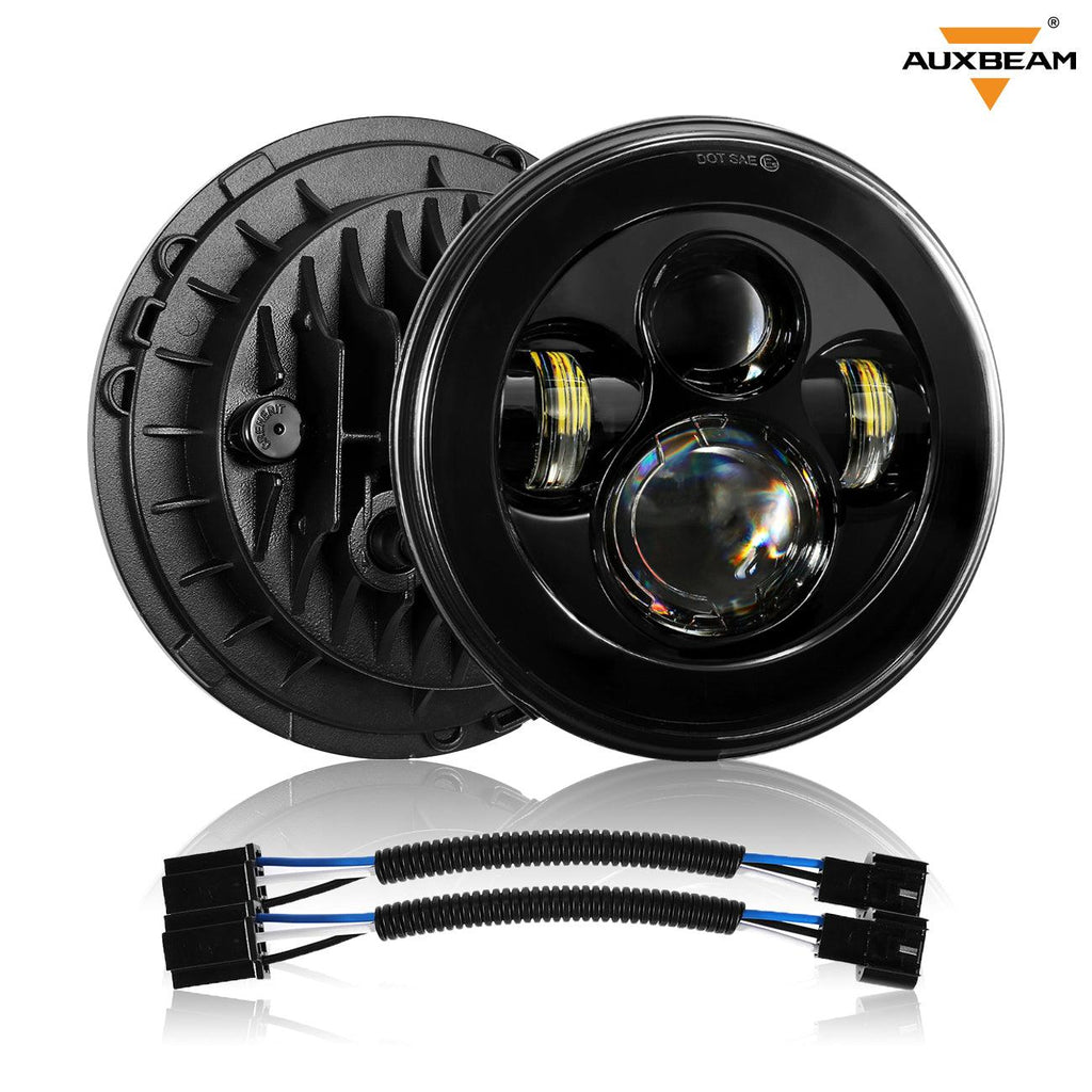 7'' LED Headlight Replacement, 4'' LED Fog Light & LED Smoke Tail Light Brake Reverse Turn Signal Lamp for Jeep Wrangler JK