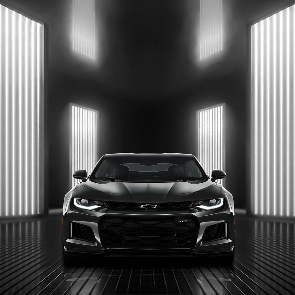 LED Headlight Assembly Dual Beam Projector Black For 2016-2022 Chevrolet Camaro 6th Gen