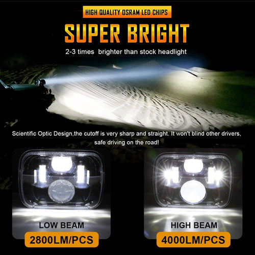 (2pcs/set) 110W 7x6 LED light Headlights for GMC