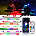 Magic Dream Color RGB Underglow Lights LED Strip Lights Kit with Bluetooth APP & Wireless Remote Control with Brake Light Function for ATV UTV