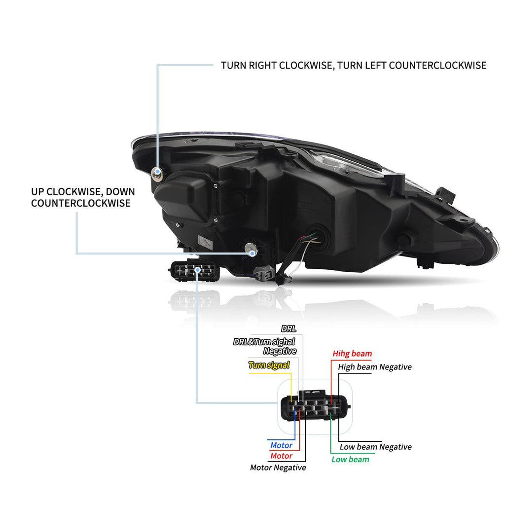 LED Headlight Assembly Matrix Projector Black For 2006-2012 Lexus IS250/IS250C/IS350/IS220d & 2008-2014 ISF(XE20)