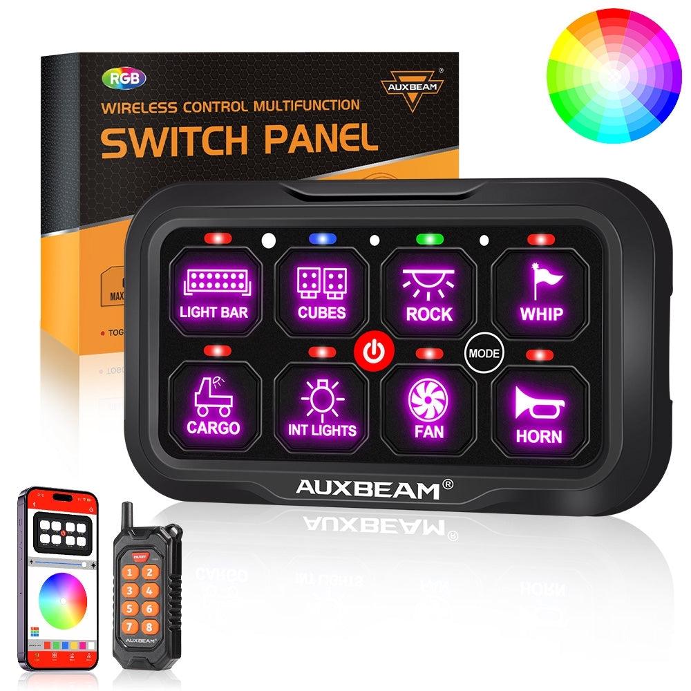 AC Series 8 Gang (AC-800) RGB Switch Panel with APP&Remote Control, Toggle/ Momentary/ Pulsed Mode Supported(One-Side Output)