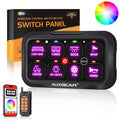 AC Series 8 Gang (AC-800) RGB Switch Panel with APP&Remote Control, Toggle/ Momentary/ Pulsed Mode Supported(One-Side Output)