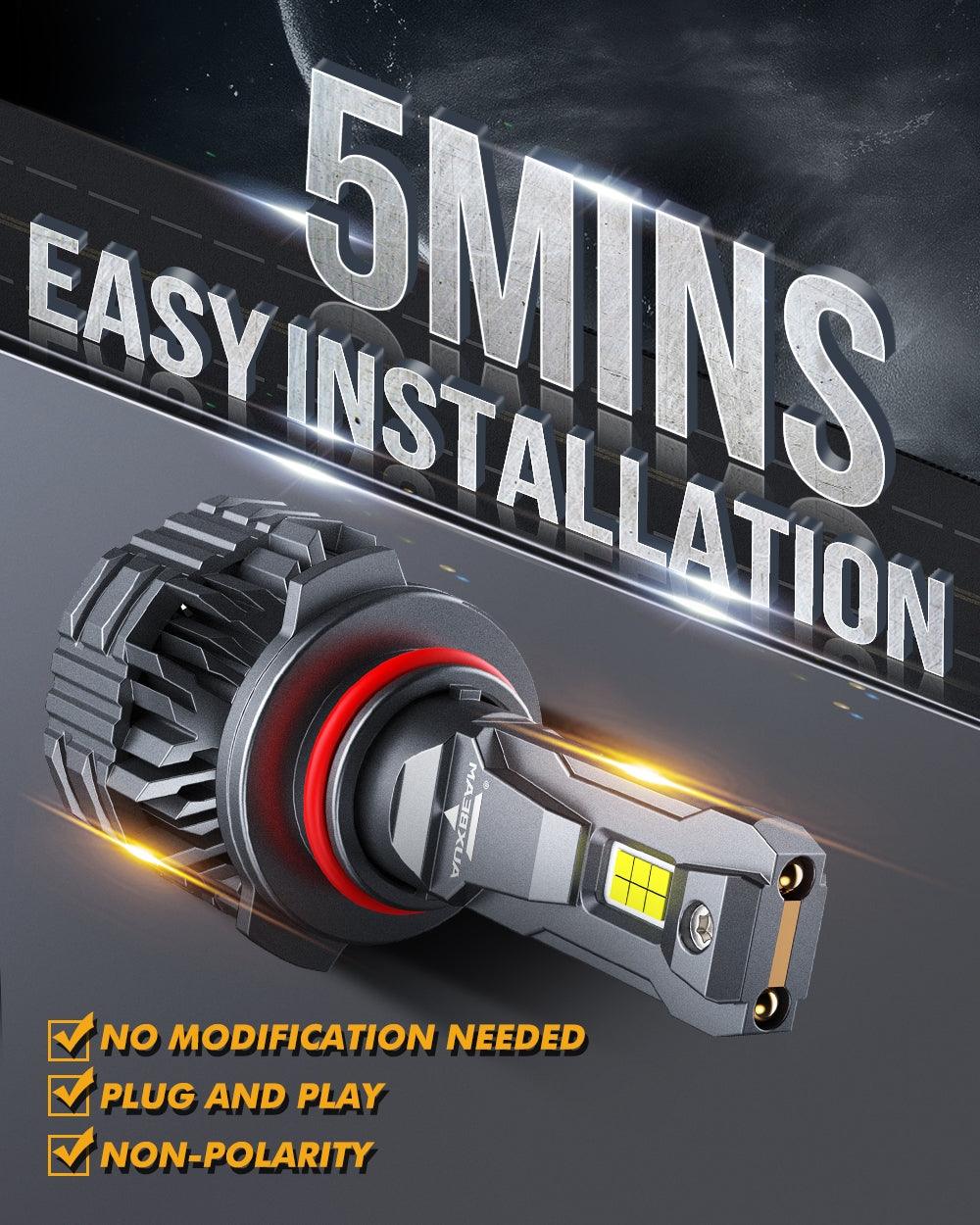 9005+9006 LED HEADLIGHT BULBS 110W 24000LM F22 SERIES HIGH BRIGHTNESS 6500K COOL WHITE | 4 BULBS