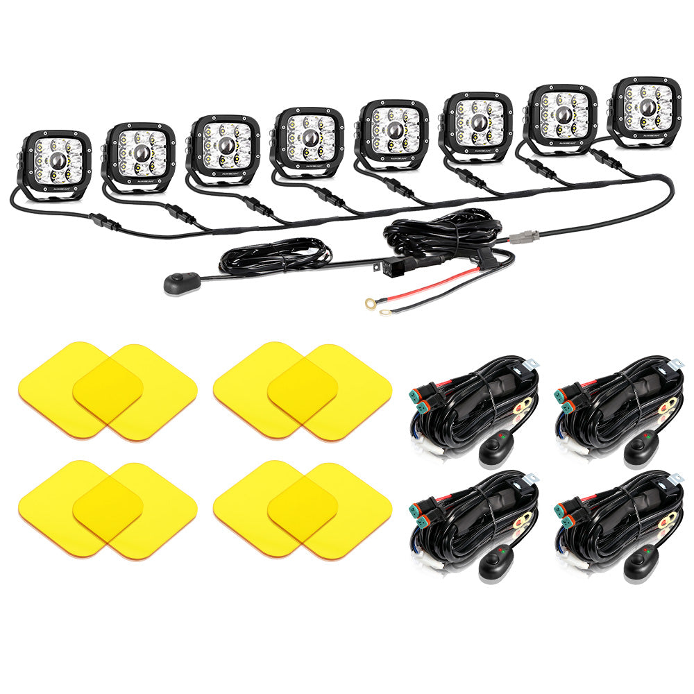 XP-ULTRA Series 5 Inch 110W 11000LM White/Amber LED Driving Lights Pods Light