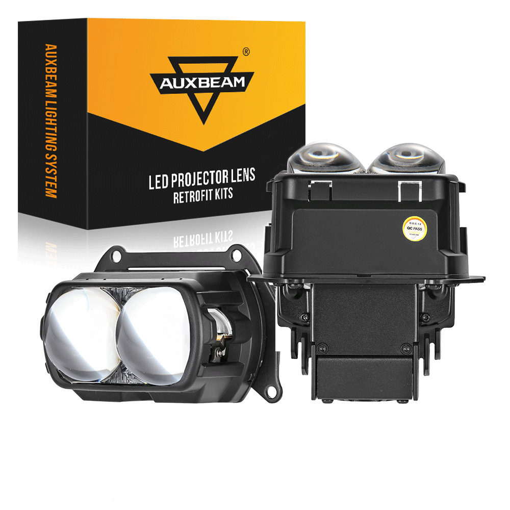 🆕3.5 inch 132W Hyperbolic Rectangular Bi-LED Projector Lens Headlight K9 Series, Retrofit Cutting Installation for Cars | 2pcs/Set