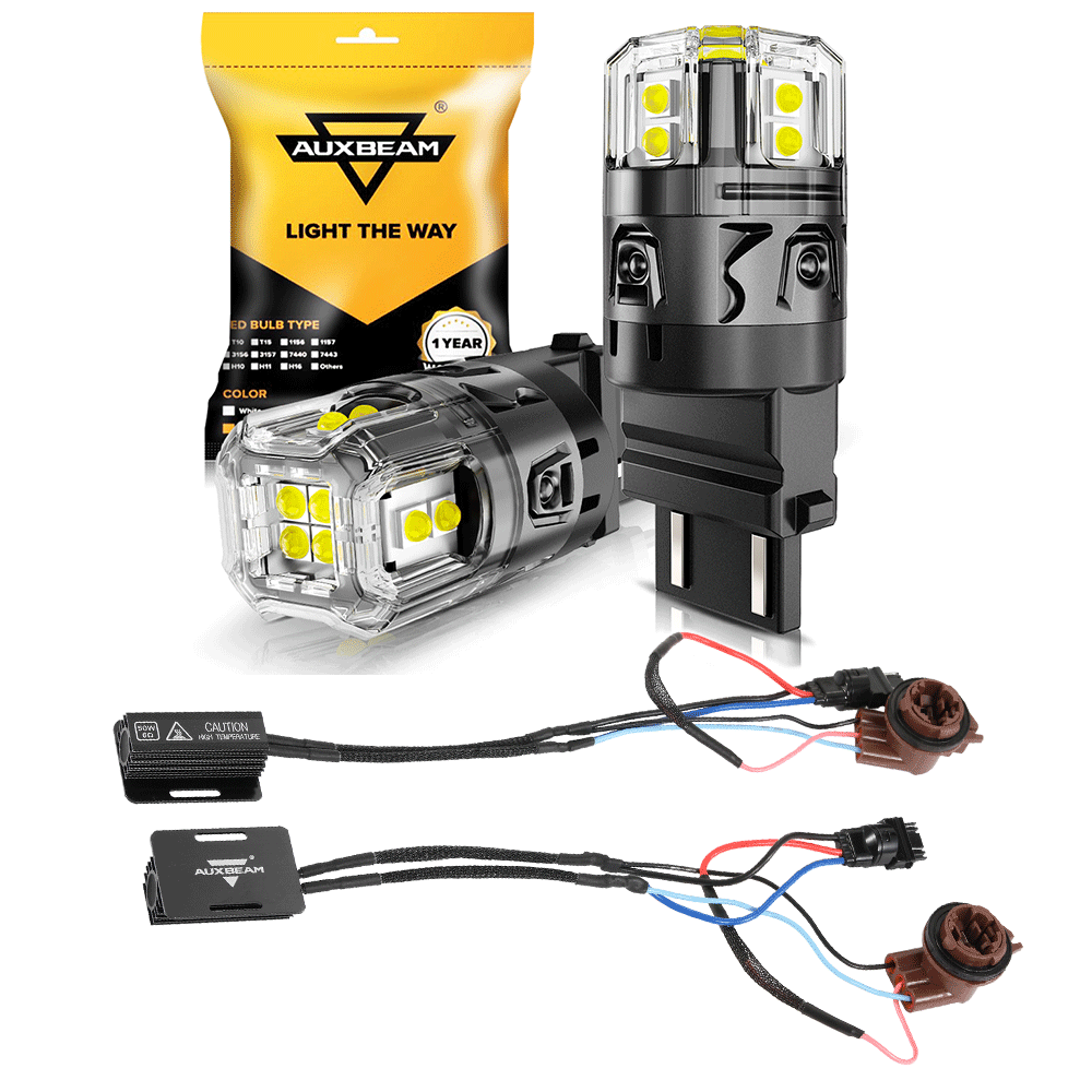 🆕T25 3157 3156 LED Backup Reverse/Turn Signal/Brake Tail Light Bulbs 13W 500% High Brightness CAN-Bus Error Free 6500K White B52 Series | 2 Bulbs