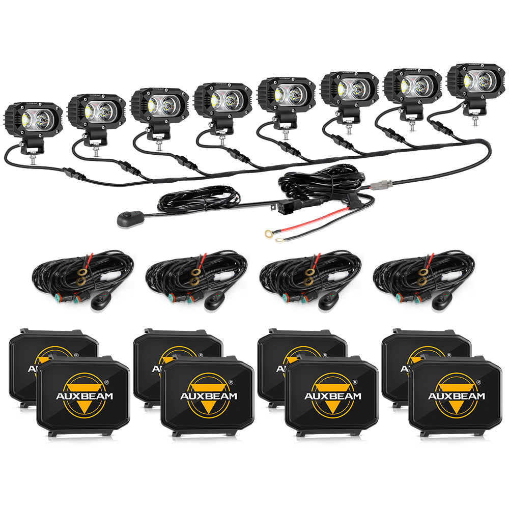 R4 Series | 4 Inch 60W Flood Beam LED Pods Light White Driving Light