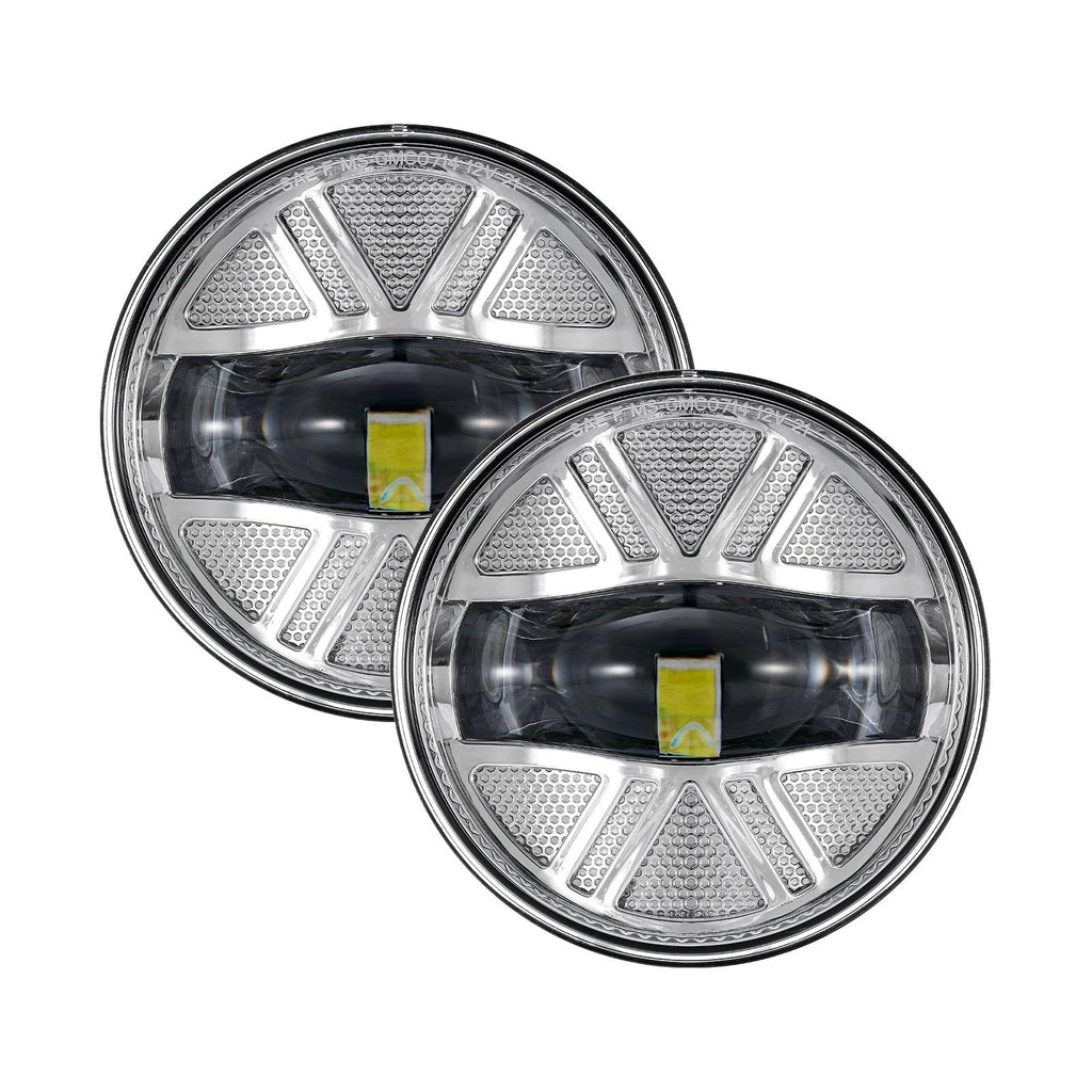 (2pcs/set) 48W LED Fog Lights DOT Approved For 2007-2013 GMC Sierra 1500 / 2007-2014 Sierra 2500HD 3500HD (Chrome)