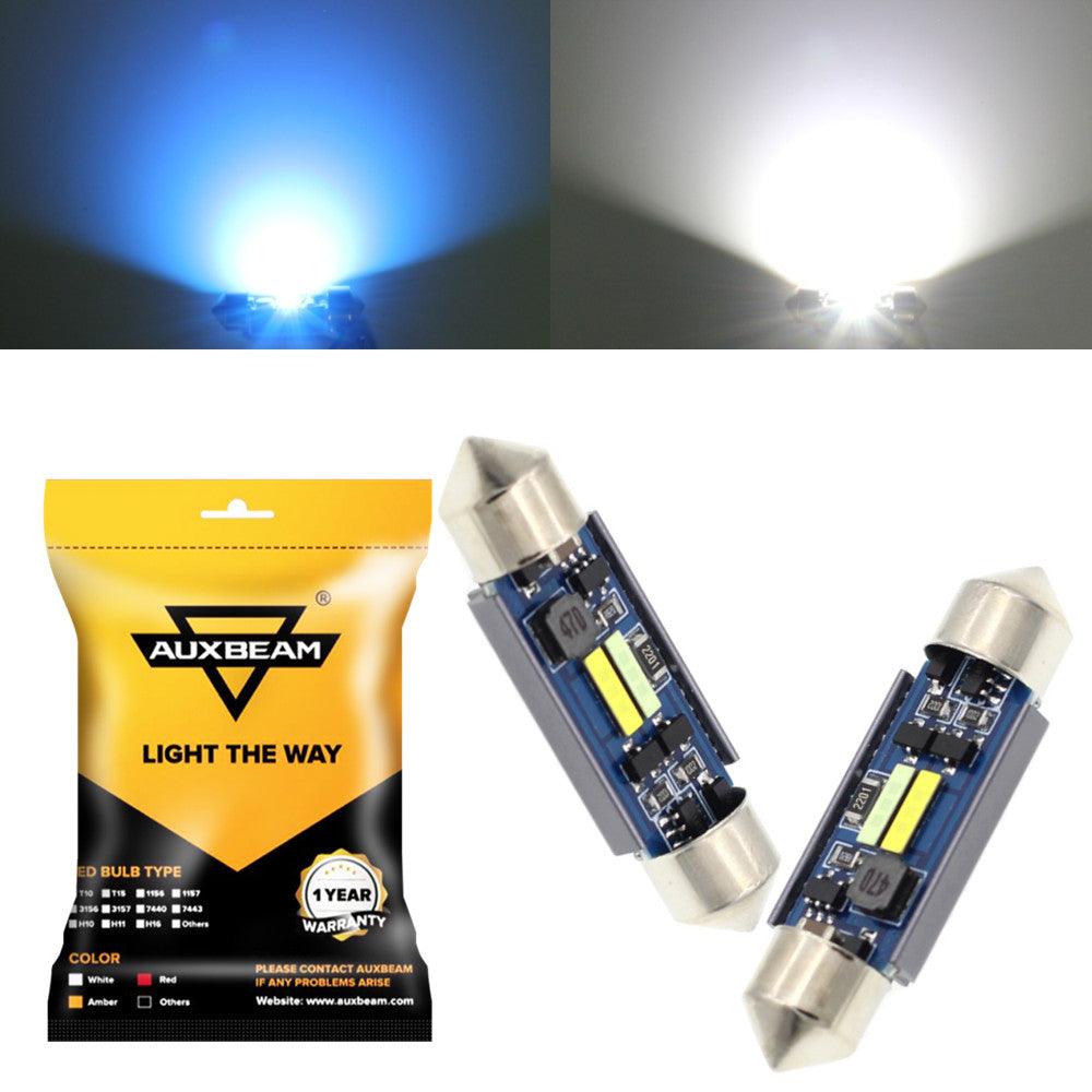 🆕(2pcs/set) Dual Color Switchback 31MM/36MM/39MM/41 42MM 1860CSP 6500K Cool White& 5000K Natural White LED Festoon Canbus For Interior Dome Map License Plate Bulbs