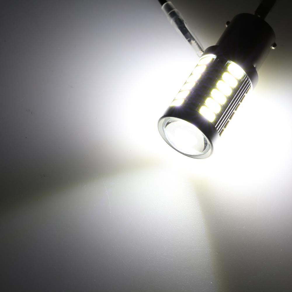 1156 P21W BA15S LED Brake/Reverse/Parking/Tail/Turn Singnal Light Bulbs 50W 8000LM Cool White/Amber/Red 33 Series | 2 Bulbs