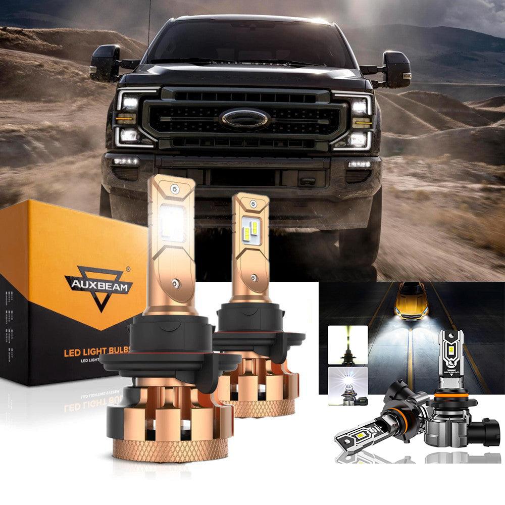 For 2011-2015 Ford F350 F-16 Plus Series H13 Built-in Canbus Automotive Grade 14000LM LED Light Bulbs High Low Beam Bundle