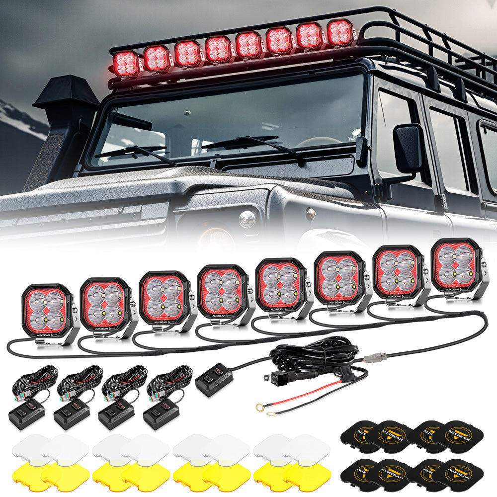Color Play Series 3 Inch 116W RGB LED Pod Lights Off Road Lights With 8 Backlight Options