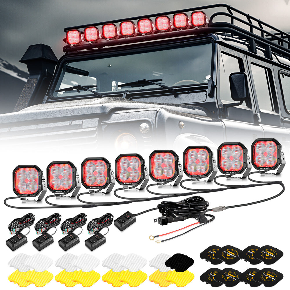 Color Play Series 3 Inch 116W RGB LED Pod Lights Off Road Lights With 8 Backlight Options