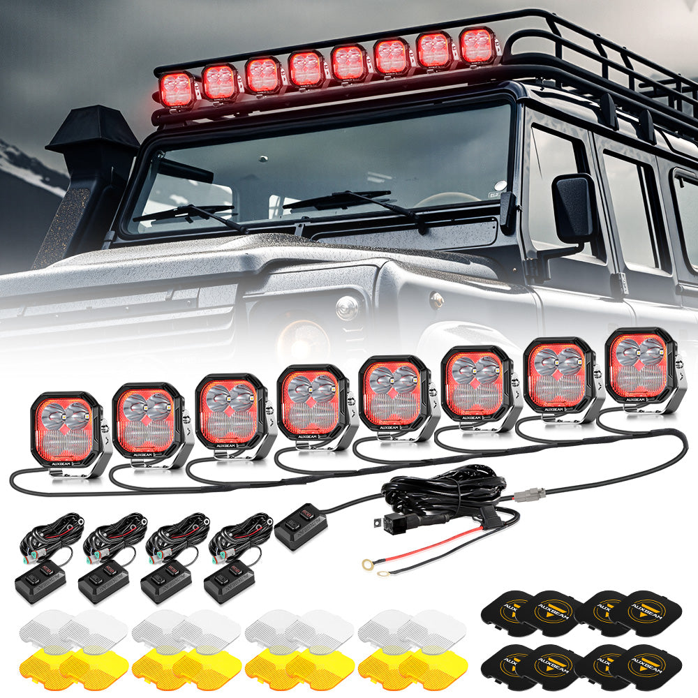 Color Play Series 3 Inch 116W RGB LED Pod Lights Off Road Lights With 8 Backlight Options