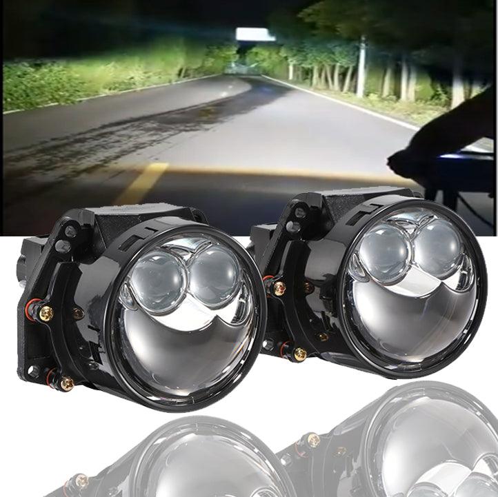 3 Inch 136W 6000K Double Hyperboloid Bi-LED Projector Lens Headlight S8 Series Non-Destructive Installation Projector Lens for Car | 2PCS/Set