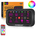 AR Series 8 Gang (AR-800) RGB Switch Panel with APP, Toggle/ Momentary/ Pulsed Mode Supported(One-Sided Outlet)