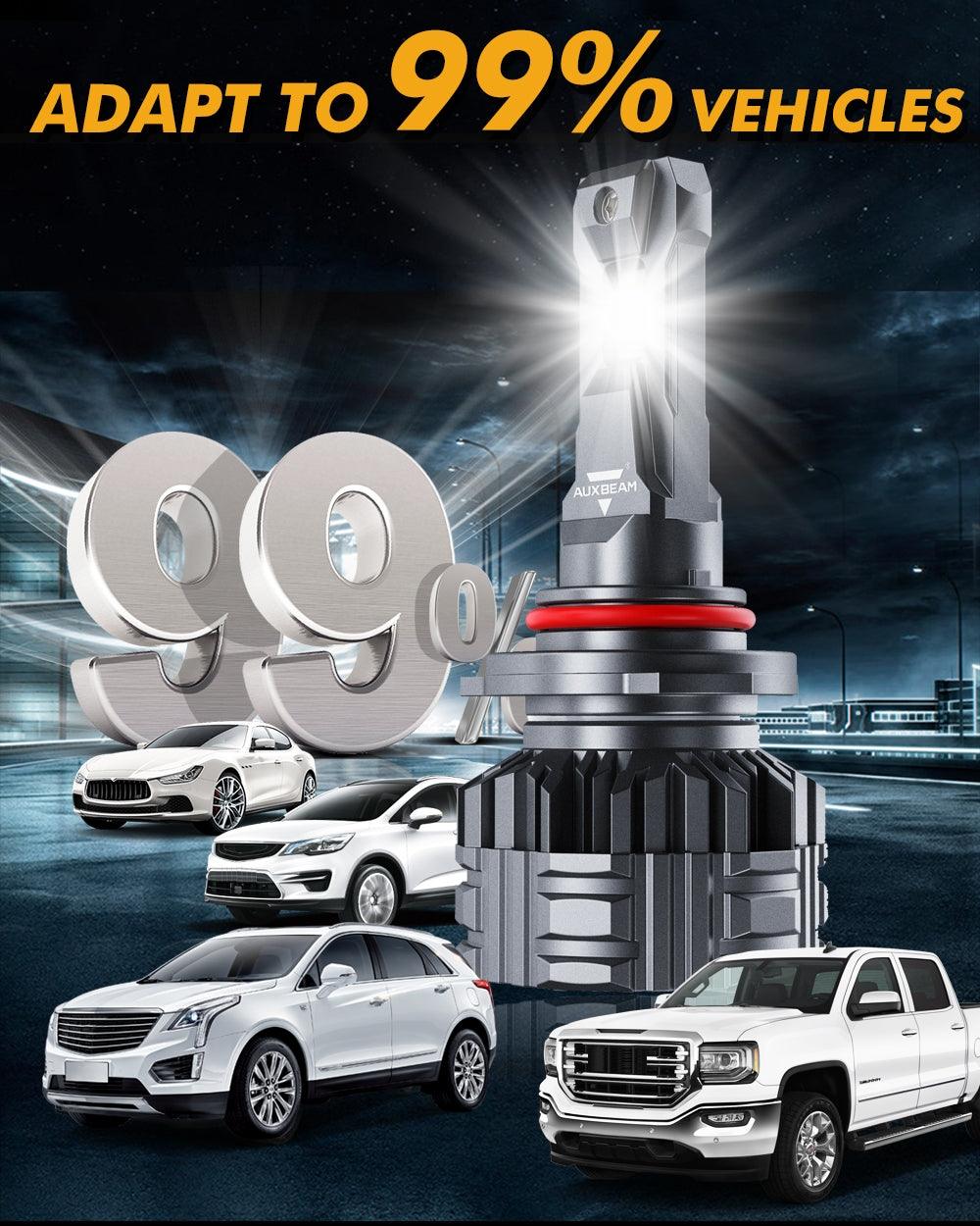 9005+9006 LED HEADLIGHT BULBS 110W 24000LM F22 SERIES HIGH BRIGHTNESS 6500K COOL WHITE | 4 BULBS
