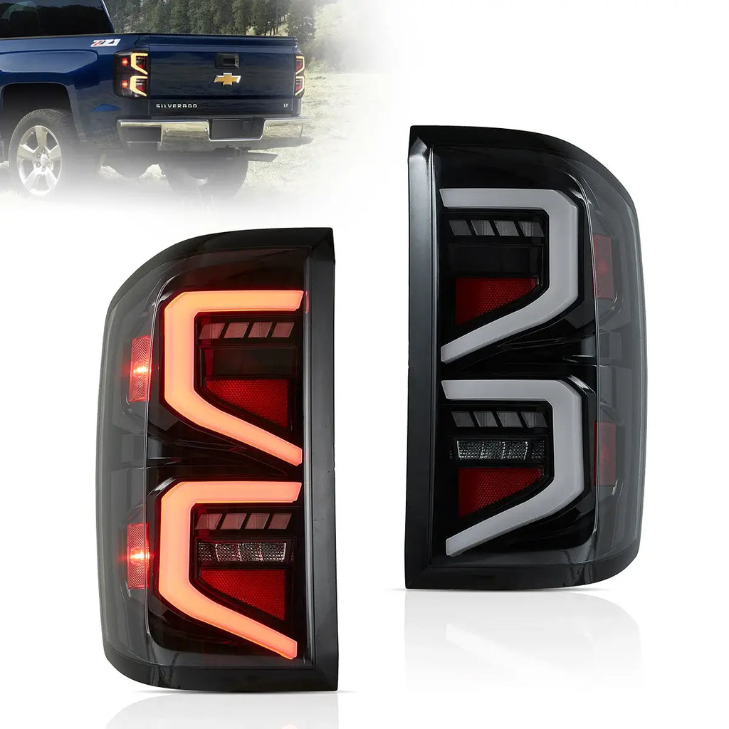 LED Tail Light Assembly With Dynamic Welcome Lighting For 2014-2018 Chevrolet Silverado