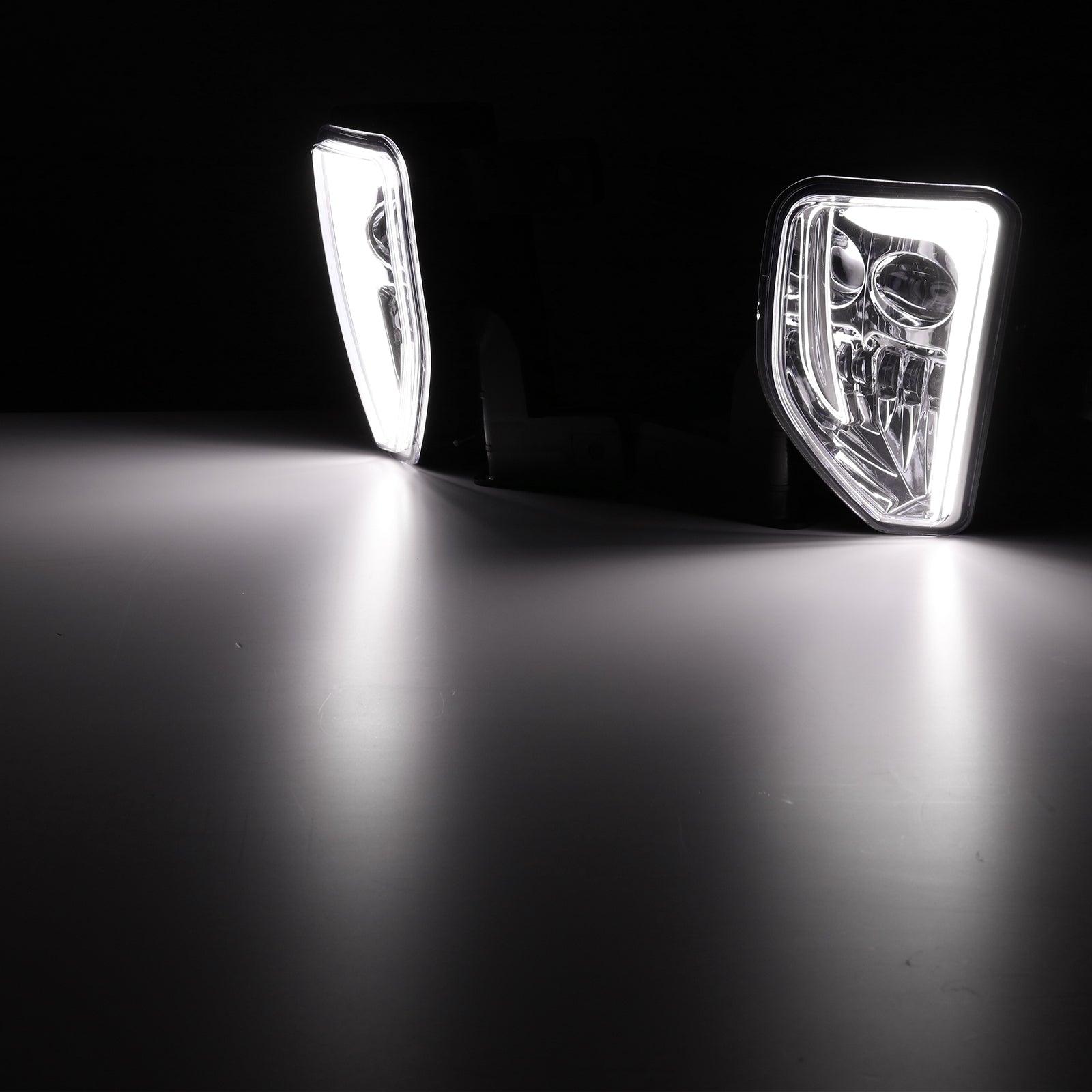 (2pcs/set) 45W DOT Approved LED Fog Lights with DRL for 2016-2018 Chevy Silverado 1500 (Chrome)