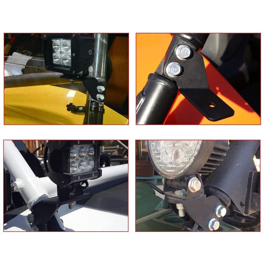 4 inch Classic-SM Series Dual Row LED Pod Lights Spot/Flood Beam & A-Pillar Mounting Bracket for 2016-2021 Yamaha YXZ 1000R models