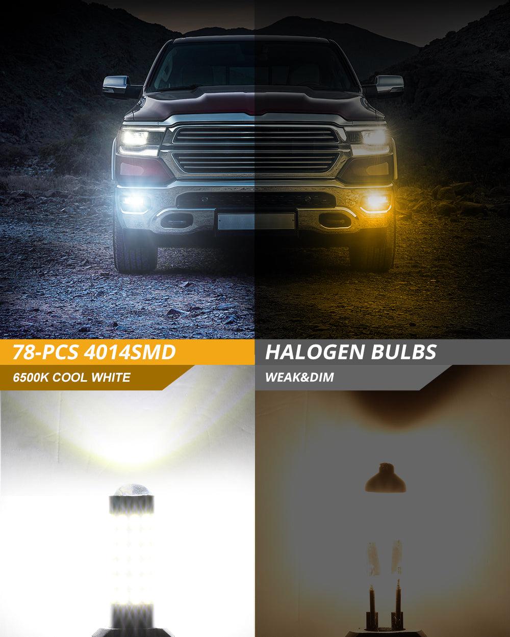 881 886 889 894 896 898 LED Fog Light/DRL Bulbs 6W 2000ML 6500K White | 2 Bulbs