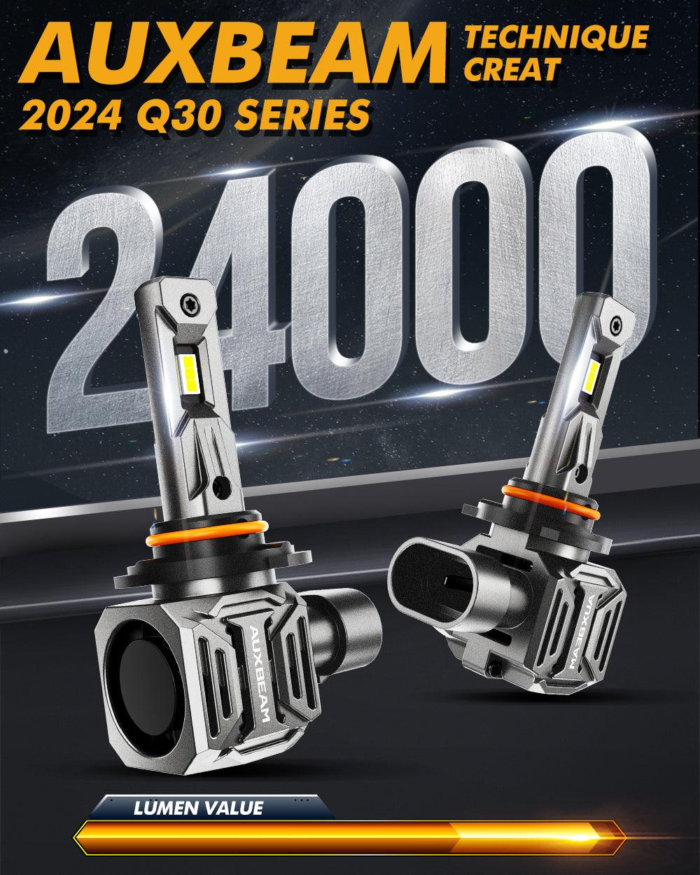 9005+9006 LED Headlight Bulbs Q30 Series Brightest Wireless 110W 24000LM 6500K Cool White | 4 Bulbs