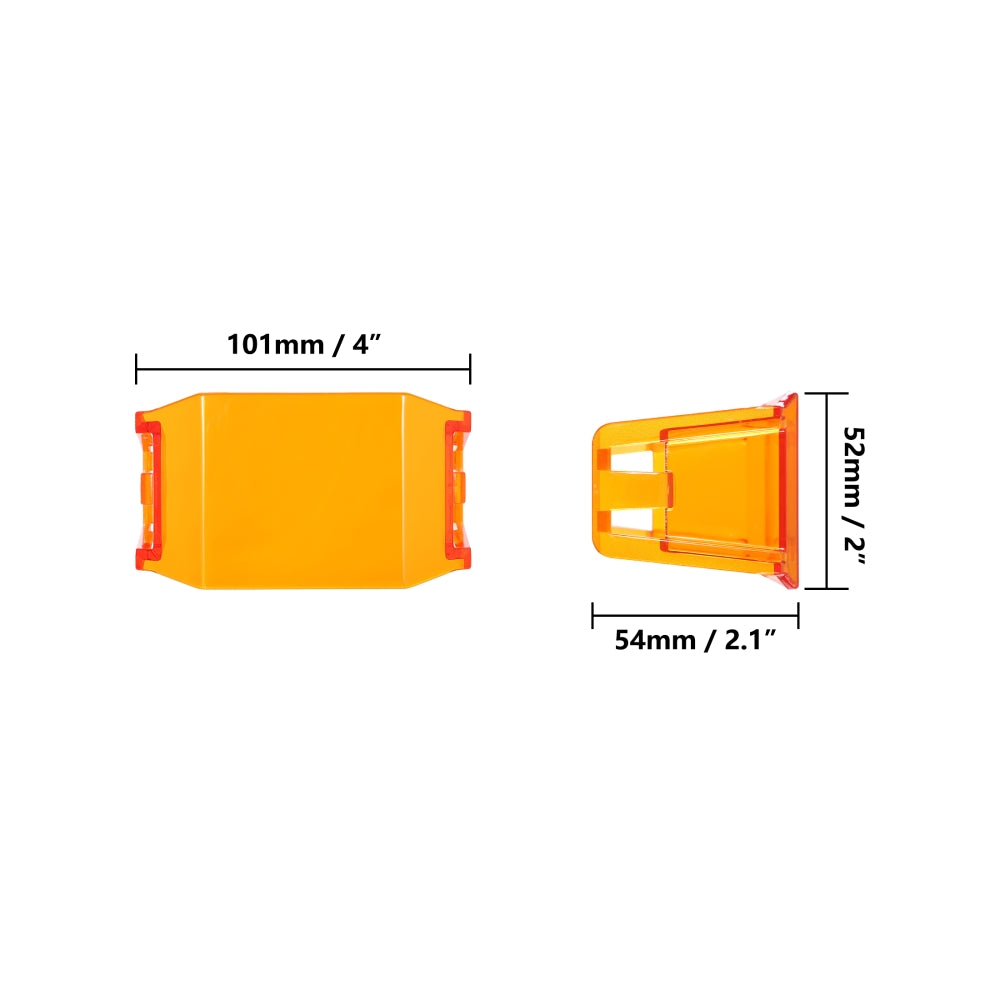 V-MAX Series 4/5/7 Inch LED Pod Lights Dark Amber Cover Light Shield Cover