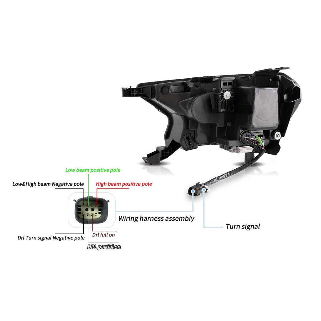 LED Headlight Assembly Reflection Bowl For 2016-2021 Ford Ranger 3th Gen P375