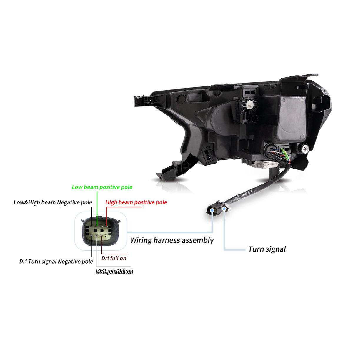 LED Headlight Assembly Reflection Bowl For 2016-2021 Ford Ranger 3th Gen P375