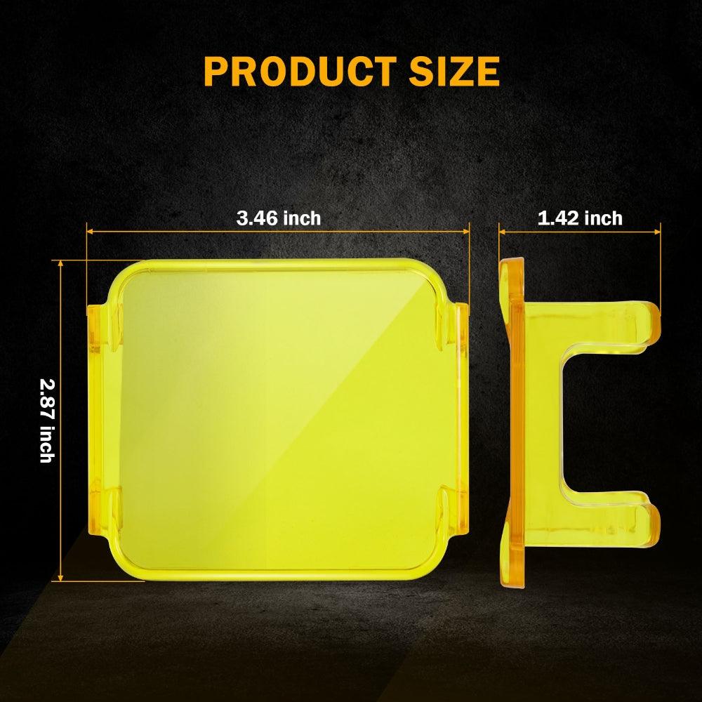 FA Series 4 Inch LED Pod Lights Amber Cover Light Shield Cover
