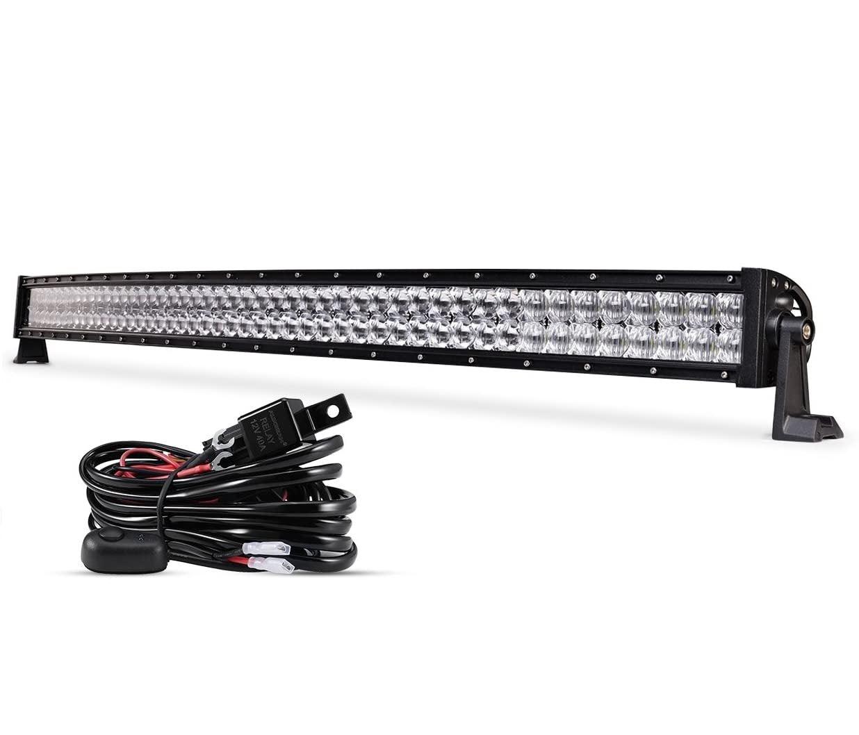 22 Inch-52 Inch 5D Series Straight/Curved Combo Beam Double Row LED Light Bar for Chevy Tahoe