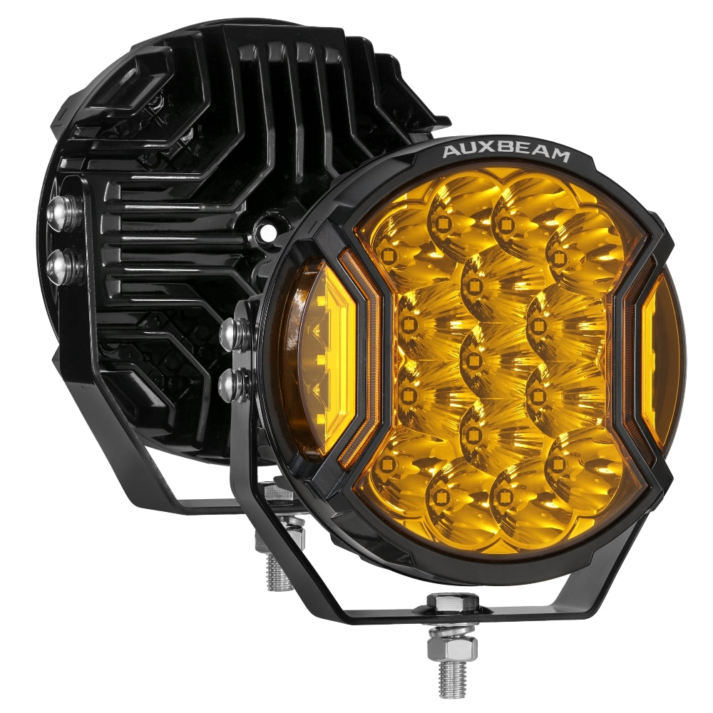 V-ULTRA Series  3/5/7 Inch LED Side Shooter Amber/White Pod Lights with Amber DRL
