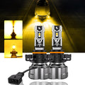 🆕5202 5202 5201 PS24W H16EU LED Fog Light/DRL Bulbs 50W 10000LM 3000K Amber Yellow Q5 Series | 2 Bulbs