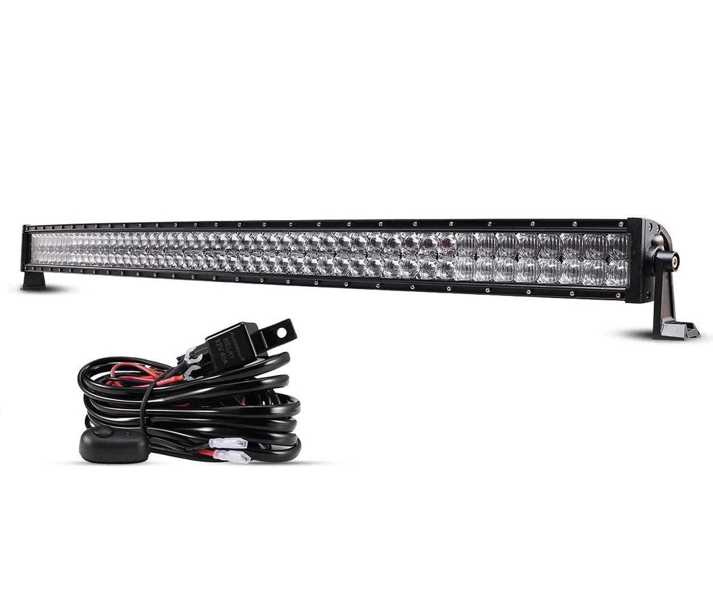 22 Inch-52 Inch 5D Series Straight/Curved Combo Beam Double Row LED Light Bar for Chevy Tahoe