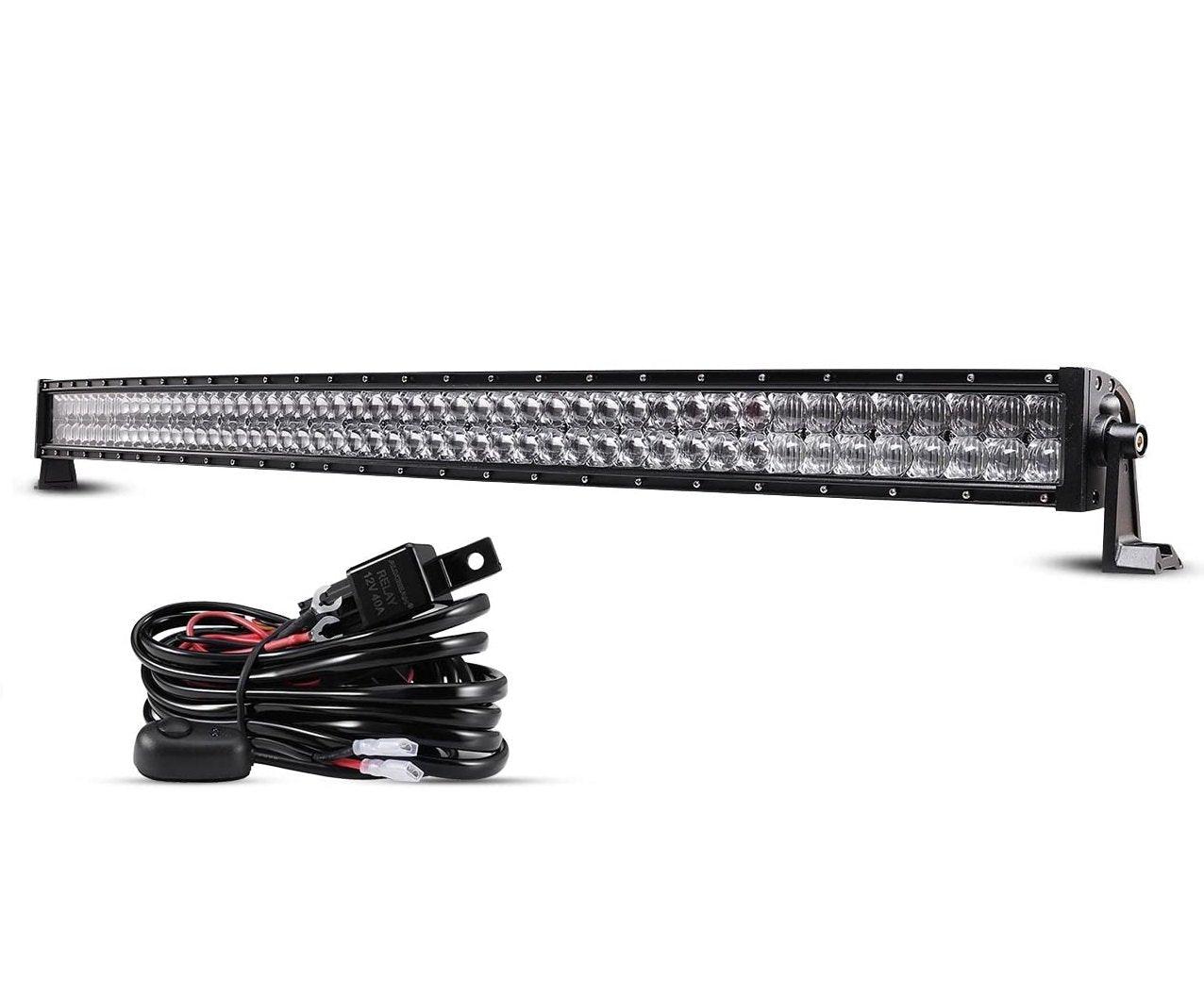 22 Inch-52 Inch 5D Series Straight/Curved Combo Beam Double Row LED Light Bar for Chevy Tahoe