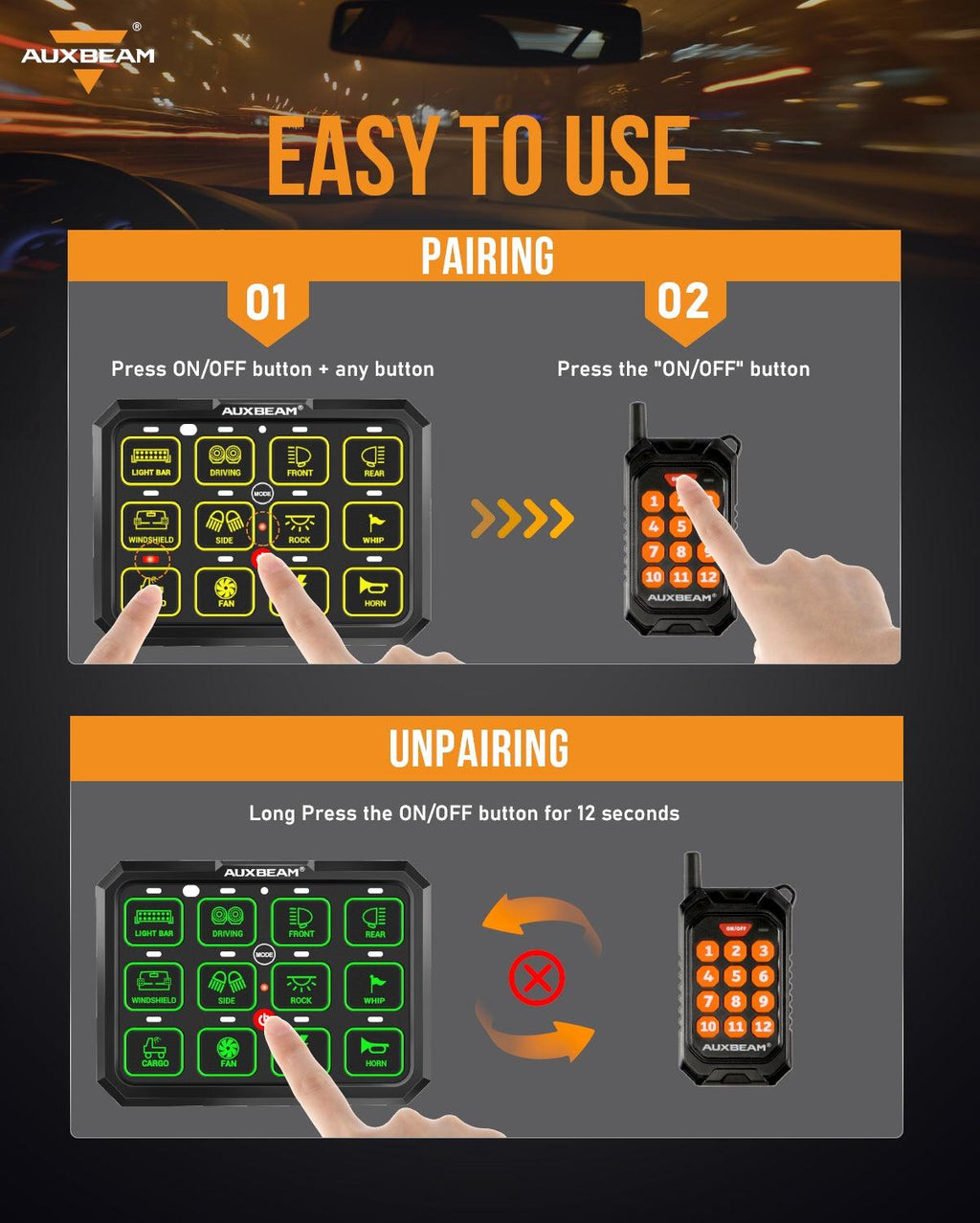 12 Gang Wireless Remote Control for AC-1200 Switch Panel