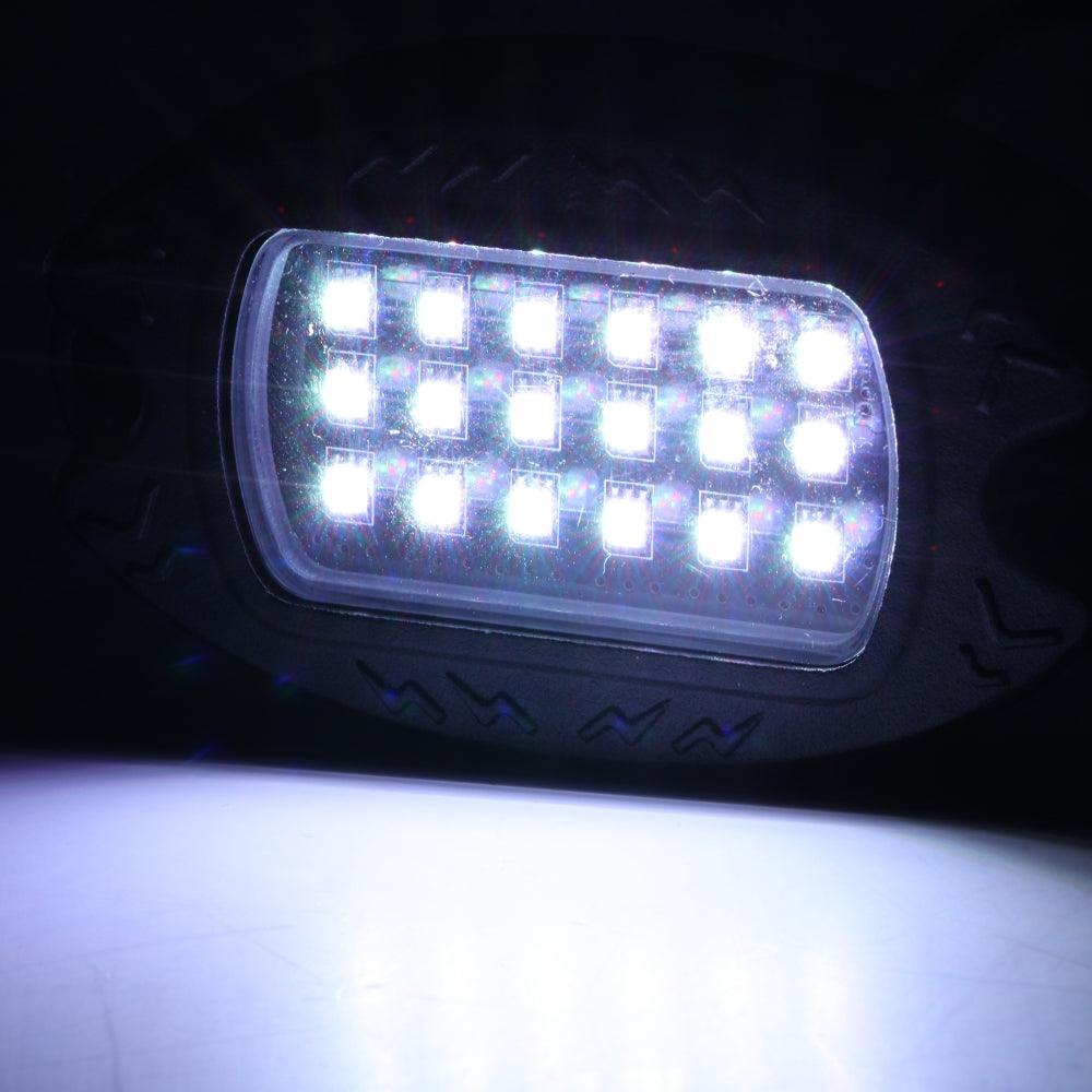 RGB LED Rock Lights Kit with Bluetooth APP & Wireless Remote Control, Multicolor Neon Underglow Lights with Brake Light Function for ATV UTV