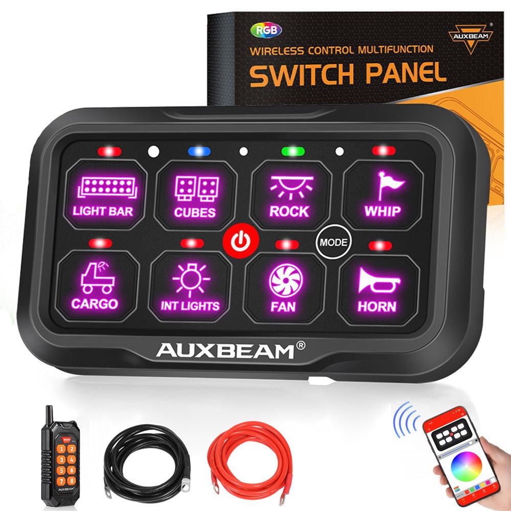 AC Series 8 Gang (AC-800) RGB Switch Panel with APP&Remote Control, Toggle/ Momentary/ Pulsed Mode Supported(One-Side Output)