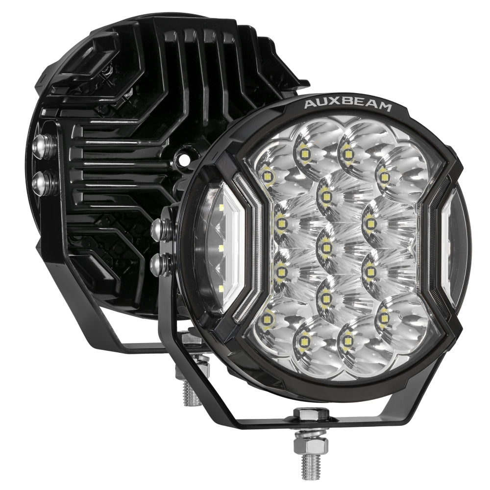 V-ULTRA Series  3/5/7 Inch LED Side Shooter Amber/White Pod Lights with Amber DRL
