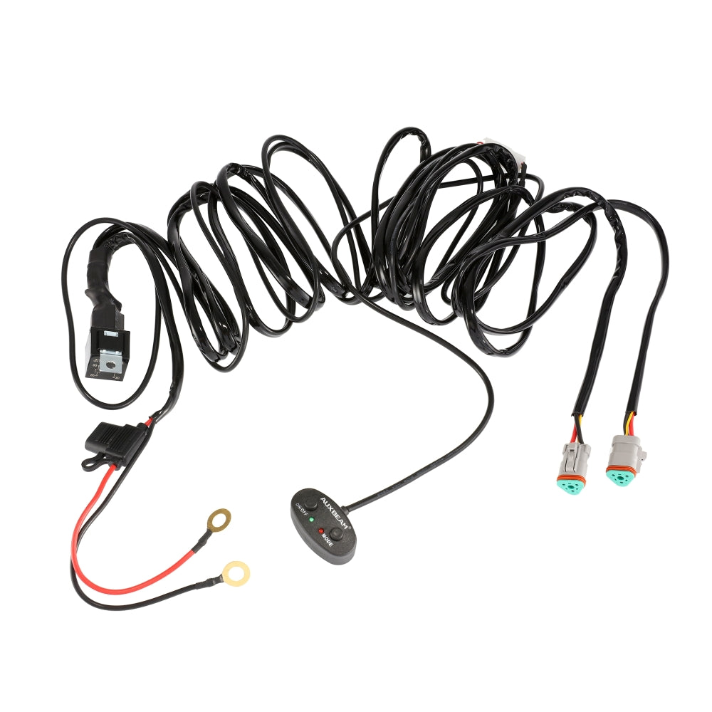 2.5M Wiring Harness Customized for AUXBEAM Pod Lights with Single DRL